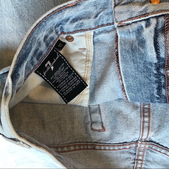 7 For All Mankind Denim Skirt Light Wash Size 32 - Picture 7 of 7